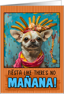 Cinco de Mayo Chihuahua with Churro Crown card