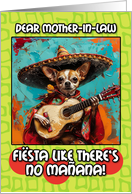 Mother in Law Cinco de Mayo Chihuahua Mariachi with Guitar card