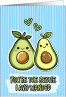 Friendship Kawaii Avocados Besties card