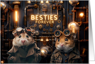 Friendship Besties Steampunk Hamsters card
