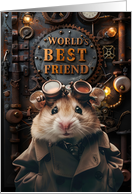 Friendship World’s Best Friend Steampunk Hamster card