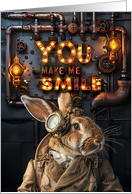 Friendship Smile Steampunk Rabbit card