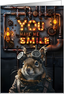 Friendship Smile Steampunk Squirrel card
