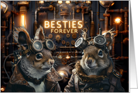 Friendship Besties Steampunk Squirrels card