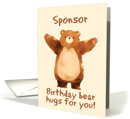 Sponsor Happy Birthday Bear Hugs card (1845672)
