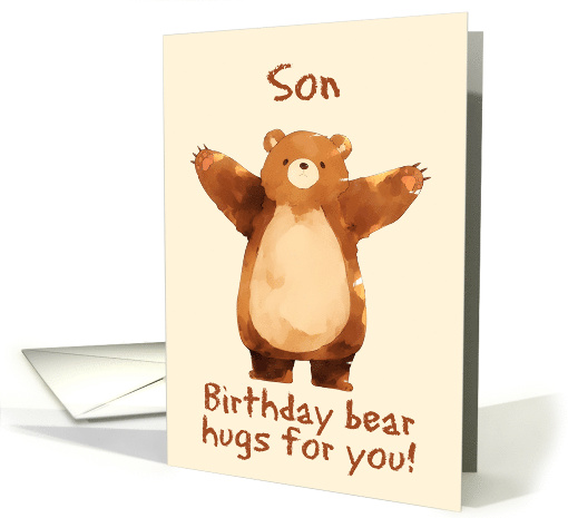 Son Happy Birthday Bear Hugs card (1845696)