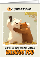 Ex Girlfriend Miss You Bears taking a Selfie card