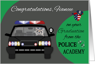 Congratulations to Fiancee on graduation from Police Academy, raccoons card