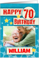 70th Birthday With Stylish Effects - Your Picture Here card