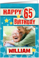 65th Birthday With Stylish Effects - Your Picture Here card