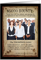 Outlaw Party Gang Wanted Poster Photo Card Invitation card