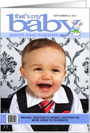 That’s My Baby Boy Mock Magazine Cover Photo Card