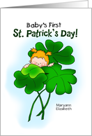 First St Patrick’s Day Girl Personalized card