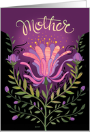 Mother’s Day Flower for Mother Pink Purple card