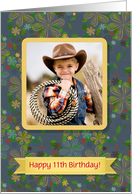 Floral Birthday Card for Great Grandson. Custom Photo and Text front card