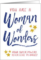 Hostess Thanks - You are a Woman of Wonders! card