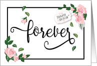 Anniversary, Daughter and Son in Law - Forever Looks Beautiful on You card
