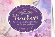 Teacher Thanks, Celebrating You & How Thankful I am for Guidance card