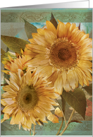 Sunflowers and Butterfly Garden Hello Sunshine card