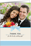 Thank You for the Lovely Wedding Gift Custom Photo card