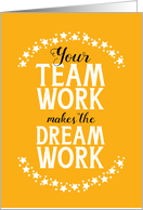 Admin Professionals Day Teamwork Dream Work Distressed Type card