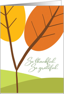 So Thankful So Grateful Thanksgiving card