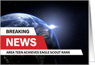 Breaking News Eagle Scout Court of Honor Invitation card