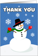 Thank You for the Christmas Gift Snowman card