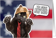 Happy Father’s Day Funny Trump Cat Humor card