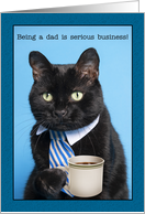 Happy Father’s Day Business Cat Humor card