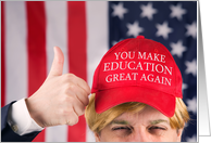 Thank You Teacher Trump Hat Humor card