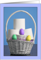 Happy Easter For Anyone Toilet Paper and Eggs Coronavirus Humor card