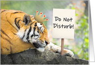 Happy Father’s Day Tiger King Holding Sign Humor card