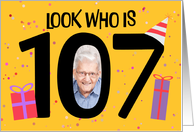 Happy 107th Birthday Big 107 Picture Frame Your Custom Photo Here card