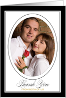 Thank You From Both Wedding Gift Photo Frame Simple Black and White card