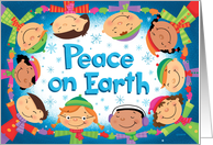 Christmas for All Cute Children Rejoice Peace on Earth card