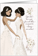 Gay Wedding Congratulations Asian Brides Magnolias card