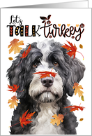 Thanksgiving Portuguese Water Dog Funny Let’s Talk Turkey card