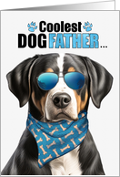 Father’s Day Greater Swiss Mountain Dog Coolest Dogfather Ever card