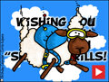 happy birthday, sheep, sheep thrills, animated birthday card,