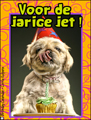 jarige jet,hondje,puppy,cupcake,hartleijk gefeliciteerd,verjaardag,jarig,